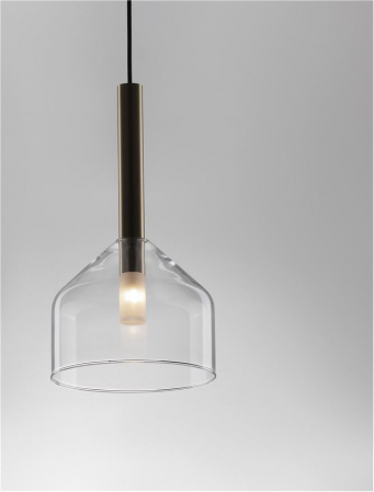 Pendul Nova Luce AMELIA G9 1x5W   Sandy Gold & Clear Glass IP20 [1]