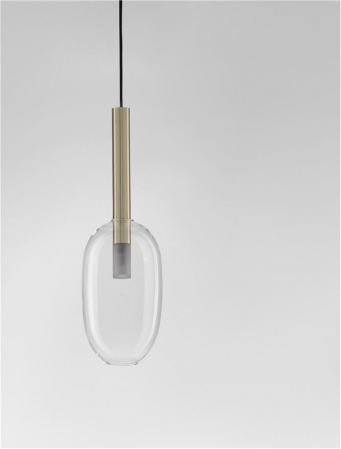 Pendul Nova Luce AMELIA G9 1x5W   Sandy Gold & Clear Glass IP20 [1]