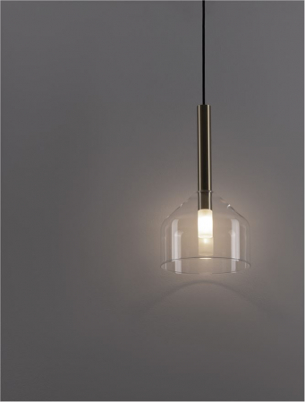 Pendul Nova Luce AMELIA G9 1x5W   Sandy Gold & Clear Glass IP20 [2]