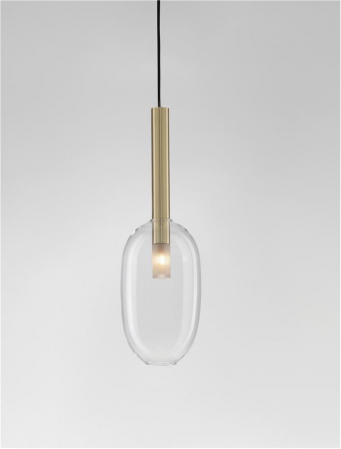 Pendul Nova Luce AMELIA G9 1x5W   Sandy Gold & Clear Glass IP20 [2]