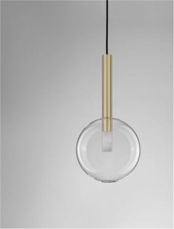 Pendul Nova Luce AMELIA G9 1x5W   Sandy Gold & Clear Glass IP20 [1]