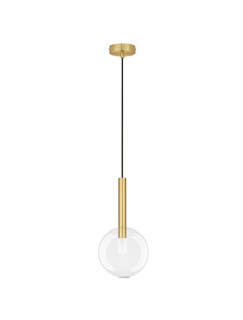 Pendul Nova Luce AMELIA G9 1x5W   Sandy Gold & Clear Glass IP20