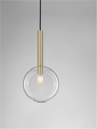 Pendul Nova Luce AMELIA G9 1x5W   Sandy Gold & Clear Glass IP20 [2]