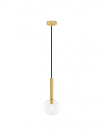 Pendul Nova Luce AMELIA G9 1x5W   Sandy Gold Metal & Clear Glass IP20