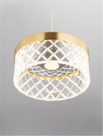 Pendul Nova Luce BION 9186941 LED 6W 3000K 470lm Brass Gold & Acrylic  IP20 [4]