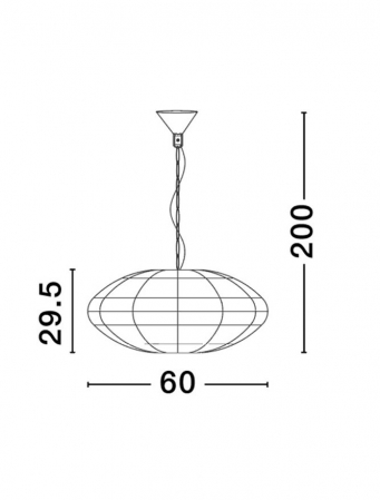 Pendul Nova Luce BOLA 9586523 E27 1x12W    Dried Water Hyacinth Black Fabric W ire & Base   IP20 [6]