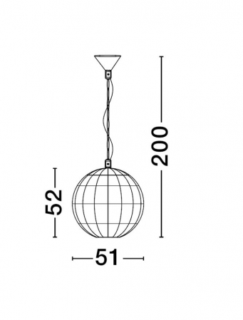 Pendul Nova Luce BOLA 9586524 E27 1x12W    Dried Water Hyacinth Black Fabric W ire & Base   IP20 [8]