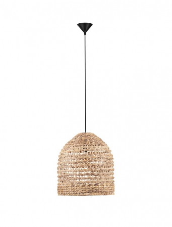 Pendul Nova Luce BOLA 9586525 E27 1x12W    Dried Water Hyacinth Black Fabric W ire & Base   IP20 [1]