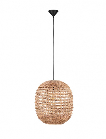 Pendul Nova Luce BOLA 9586526 E27 1x12W    Dried Water Hyacinth Black Fabric W ire & Base   IP20 [2]