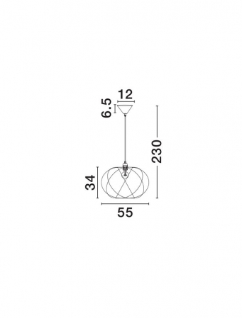 Pendul Nova Luce BORA 9586617 Artificial Silk & Sandy White Metal Base E27 1x12W IP20 [5]