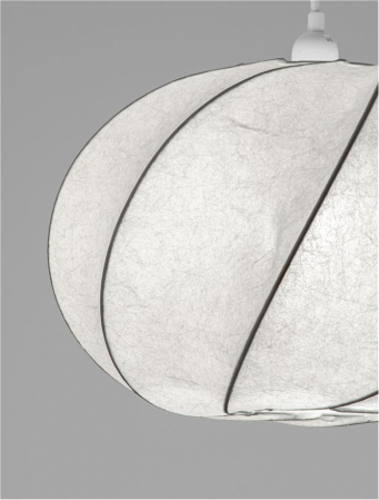 Pendul Nova Luce BORA 9586618 Artificial Silk & Sandy White Metal Base E27 1x12W IP20 [5]