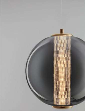 Pendul Nova Luce NAVI 9186951 LED 8W 3000K 934lm Brass Gold & smokey gray glass   IP20 [5]