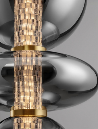 Pendul Nova Luce NAVI 9186952 LED 20W 3000K 2601lm Brass Gold & smokey gray glass   IP20 [6]