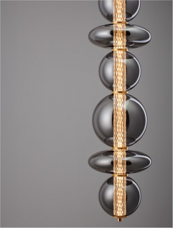 Pendul Nova Luce COEN 9186953 LED 27W 3000K 3201lm Brass Gold & smokey gray glass   IP20 [4]