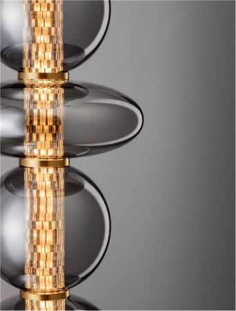 Pendul Nova Luce COEN 9186953 LED 27W 3000K 3201lm Brass Gold & smokey gray glass   IP20 [6]