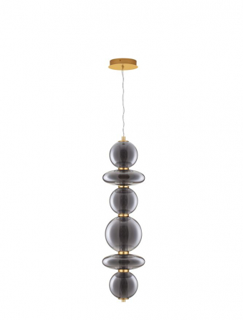 Moderne - Pendul Nova Luce COEN 9186953 LED 27W 3000K 3201lm Brass Gold & smokey gray glass   IP20
