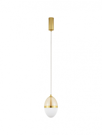 Pendul Nova Luce EGNA 9009278 LED 20W 3000K 2151lm Gold Metal Cognac & Opal Glass   IP20 [1]