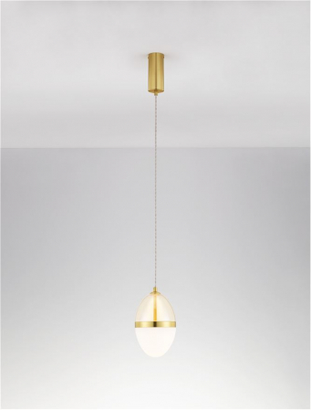 Pendul Nova Luce EGNA 9009278 LED 20W 3000K 2151lm Gold Metal Cognac & Opal Glass   IP20 [3]