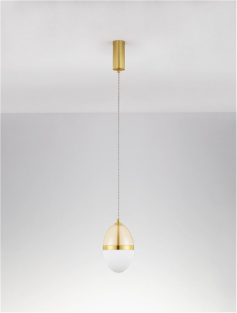 Pendul Nova Luce EGNA 9009278 LED 20W 3000K 2151lm Gold Metal Cognac & Opal Glass   IP20 [2]