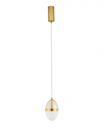 Pendul Nova Luce EGNA 9009279 LED 13W 3000K 1446lm Gold Metal Cognac & Opal Glass   IP20 [1]