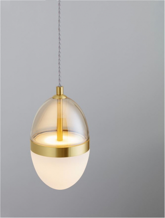 Pendul Nova Luce EGNA 9009279 LED 13W 3000K 1446lm Gold Metal Cognac & Opal Glass   IP20 [4]