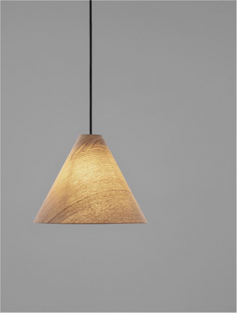 Pendul Nova Luce ELYSIAN 9001070 Natural Wood & Black Cable E27 1x12W IP20 [5]