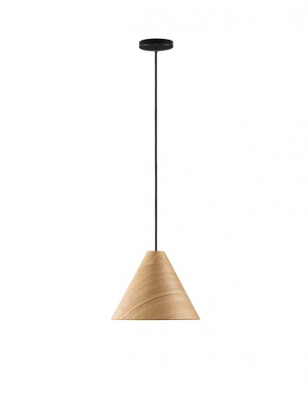Moderne - Pendul Nova Luce ELYSIAN 9001070 Natural Wood & Black Cable E27 1x12W IP20