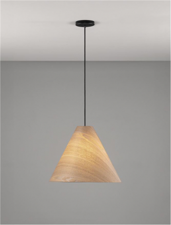 Pendul Nova Luce ELYSIAN 9001071 Natural Wood & Black Cable E27 1x12W IP20 [3]