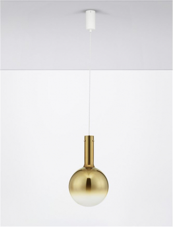 Pendul Nova Luce ENTERO 9030541 LED 6W 3000K 683lm Gold Glass & White Metal Base & Champagne  Dimmable IP20 [2]