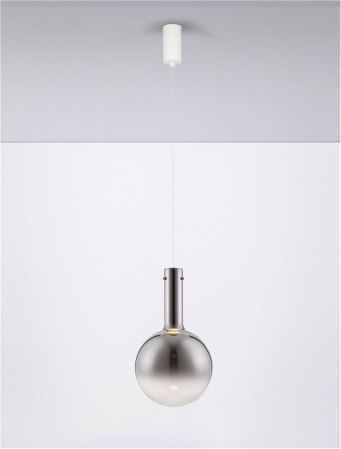 Pendul Nova Luce ENTERO 9030542 LED 6W 3000K 683lm Smokey Glass & White Metal Base & Champagne  Dimmable IP20 [3]