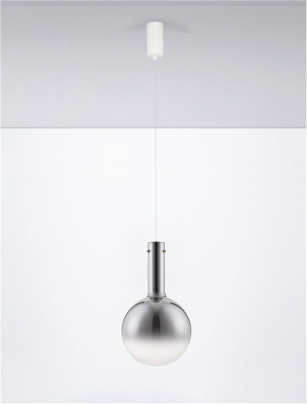Pendul Nova Luce ENTERO 9030542 LED 6W 3000K 683lm Smokey Glass & White Metal Base & Champagne  Dimmable IP20 [2]