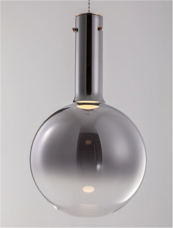 Pendul Nova Luce ENTERO 9030542 LED 6W 3000K 683lm Smokey Glass & White Metal Base & Champagne  Dimmable IP20 [4]