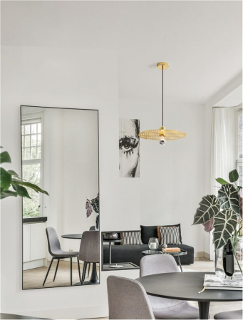 ILUMINAT - Pendul Nova Luce ERES 9035970 E27 1x12W    Gold Metal  IP20