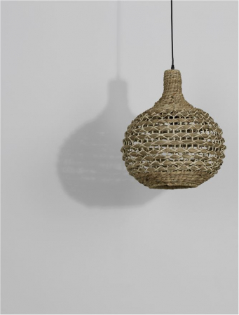 Pendul Nova Luce GRIFFIN E27 1x12W   Dried Water Hyacinth Black Fabric Wire & Base IP20 [7]