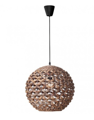 Pendule - Pendul Nova Luce GRIFFIN E27 1x12W   Dried Water Hyacinth Black Fabric Wire & Base IP20
