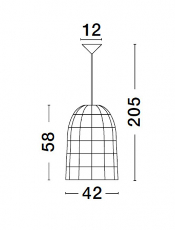 Pendul Nova Luce GRIFFIN E27 1x12W   Dried Water Hyacinth Black Fabric Wire & Base IP20 [8]