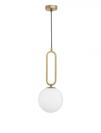 ILUMINAT - Pendul Nova Luce GRUS E27 1x12W   Brass Metal Opal Glass IP20