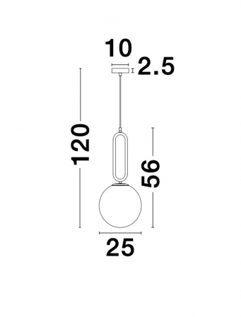 Pendul Nova Luce GRUS E27 1x12W   Brass Metal Opal Glass IP20 [4]