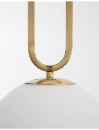 Pendul Nova Luce GRUS E27 1x12W   Brass Metal Opal Glass IP20 [2]
