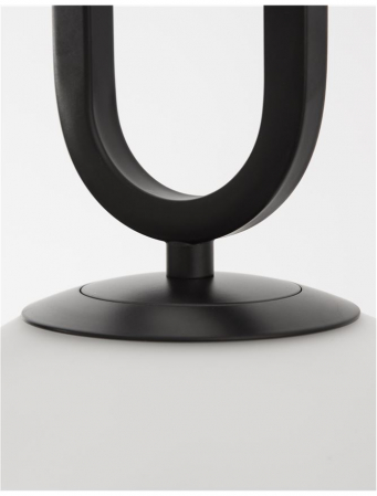 Pendul Nova Luce GRUS E27 1x12W   Matt Black Metal Opal Glass IP20 [3]