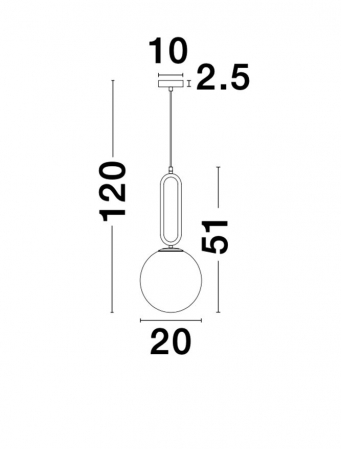 Pendul Nova Luce GRUS E27 1x12W   Matt Black Metal Opal Glass  IP20 [5]