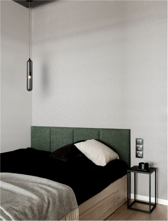 Pendul Nova Luce GUSTAVE G9 1x5W   Light Smoky Grey Glass& Matt Black Metal IP20 [1]