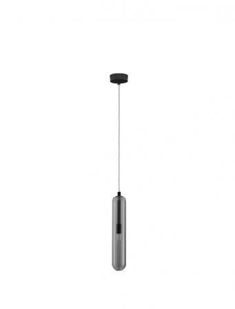 Pendul Nova Luce GUSTAVE G9 1x5W   Light Smoky Grey Glass& Matt Black Metal IP20
