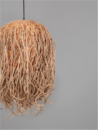 Pendul Nova Luce HAY 9586517 E27 1x12W    Natural Seagrass Black Fabric W ire & Base   IP20 [5]