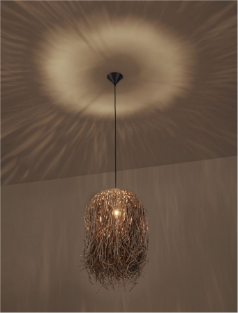Pendul Nova Luce HAY 9586517 E27 1x12W    Natural Seagrass Black Fabric W ire & Base   IP20 [8]