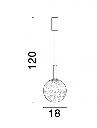 Pendul Nova Luce HOOK LED 10,64W 1066lm 3000K Satin Gold Metal & Acid White Glass IP20 [8]