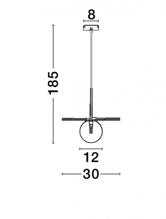 Pendul Nova Luce IDOR 9501253 White Marble & Opal Glass G9 1x5W IP20 [6]