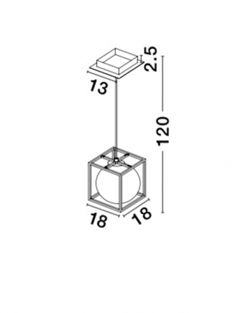 Pendul Nova Luce JULIET E14 1x5W   Brass & Black Metal White Opal Glass IP20 [2]