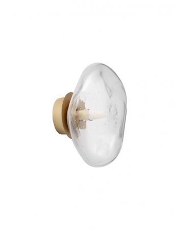 ILUMINAT - Aplica Nova Luce KING 9006034 Antique Brass, Gold Metal & Blown Clear Glass G9 1x5W IP20