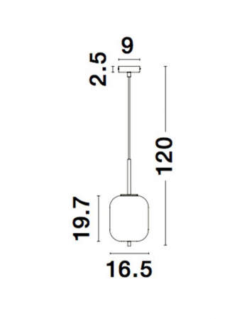 Pendul Nova Luce LATO E14 1x5W   Black Metal & Opal Glass IP20 [6]